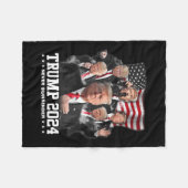 Couverture Polaire Donald J Trump 2024 Ne jamais céder 1 (Devant (Horizontal))