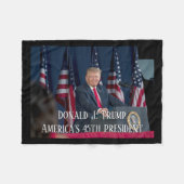 Couverture Polaire Donald J. Trump 45e président Keepsaké (Devant (Horizontal))