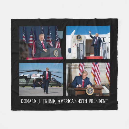 Couverture Polaire Donald J Trump 45th Président Photo Keepsake (Devant (Horizontal))
