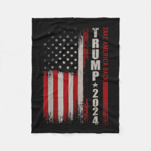 Couverture Polaire Donald Trump 2024 Reprendre le drapeau américain à