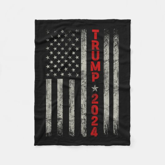Couverture Polaire Donald Trump 2024 Reprendre le drapeau américain à (Devant)