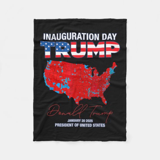 Couverture Polaire Donald Trump 47e président 2025 Inauguration États (Devant)