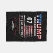 Couverture Polaire Donald Trump 47e président 2025 Inauguration États (Devant (Horizontal))