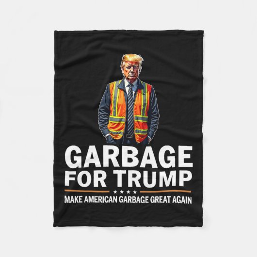Couverture Polaire Donald Trump Garbage Orange réflexe de sécurité (Devant)
