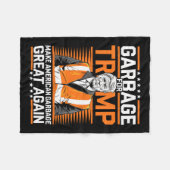Couverture Polaire Donald Trump Garbage Orange réflexe de sécurité (Devant (Horizontal))
