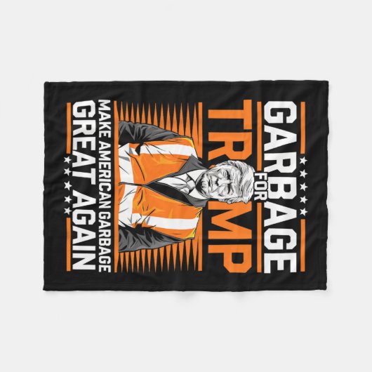Couverture Polaire Donald Trump Garbage Orange réflexe de sécurité (Devant (Horizontal))