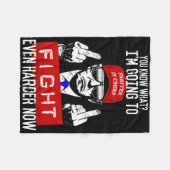 Couverture Polaire Donald Trump Middle Finger Flipping Off Pro Repubb (Devant (Horizontal))