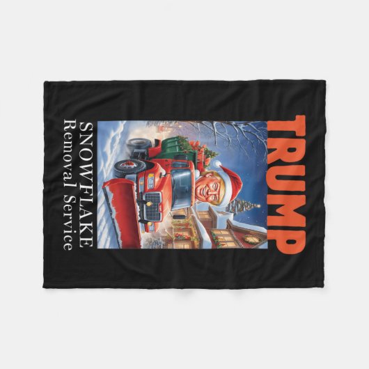 Couverture Polaire Donald Trump Noël Funny Snowflake Suppression (Devant (Horizontal))