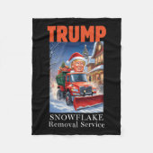 Couverture Polaire Donald Trump Noël Funny Snowflake Suppression (Devant)