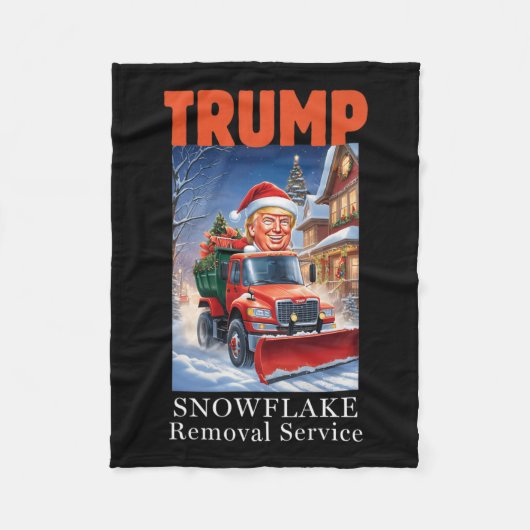 Couverture Polaire Donald Trump Noël Funny Snowflake Suppression (Devant)