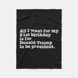 Couverture Polaire Donald Trump Président Funny 21e anniversaire Gag