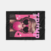 Couverture Polaire Donald Trump soufflant la bulle de gomme Sungilles (Devant (Horizontal))