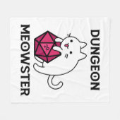 Couverture Polaire Donjon Meowster Chat Drôle (Devant (Horizontal))