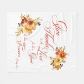 Couverture Polaire Donner Merci à Lord fall aquarelle fleurie (Devant (Horizontal))