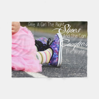 Couverture Polaire Donnez À Une Fille Les Bonnes Chaussures