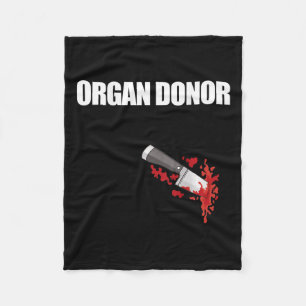 Couverture Polaire Donor Fun Bloody Wound Kidney Mème sur le dos 4