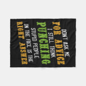 Couverture Polaire Don't Ask Me For Advice Funny Humor Sarcastic Joke (Devant (Horizontal))