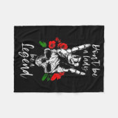 Couverture Polaire Dont Be A Lady Be A Legend Skull Floral Womens Fl  (Devant (Horizontal))