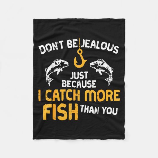 Couverture Polaire Dont Be Jealous Fishing Funny Fisherman Angler Men (Devant)