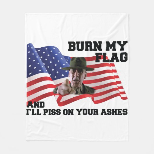 Couverture Polaire Don't burn my flag (Devant)