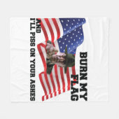 Couverture Polaire Don't burn my flag (Devant (Horizontal))