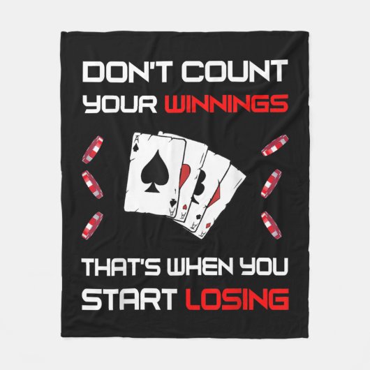 Couverture Polaire Don't Count Your Win That's When You Start Losing (Devant)