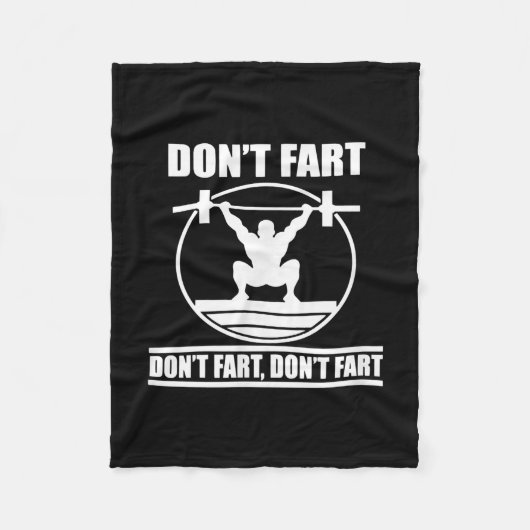 Couverture Polaire Dont Fart Funny Gym Workout Squat pour Bodybuilder (Devant)