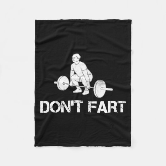 Couverture Polaire Dont Fart Funny Weight Lifting Gym Workout Fitnes  (Devant)