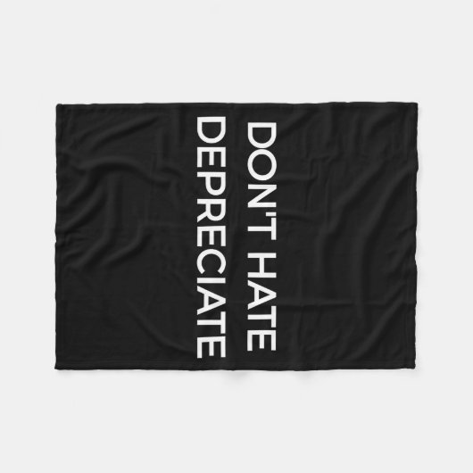 Couverture Polaire Don't Hate Depreciate Accounting Pun Funny Jokes S (Devant (Horizontal))