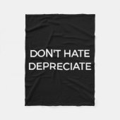 Couverture Polaire Don't Hate Depreciate Accounting Pun Funny Jokes S (Devant)