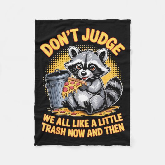 Couverture Polaire Don't Judge Raccoon Lover Trashed Racoon Animal Ra (Devant)
