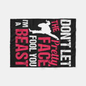 Couverture Polaire Dont Let The Pretty Face Fool You Im Beast Karate (Devant (Horizontal))