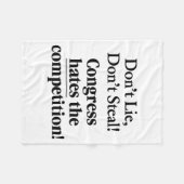 Couverture Polaire Don't Lie Don't Steal Congress Hates The Competiti (Devant (Horizontal))