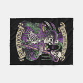 Couverture Polaire Don't Make Me Go All Voodoo On You Skeleton Mardi  (Devant (Horizontal))