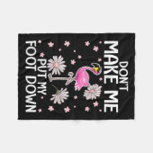 Couverture Polaire Don't Make Me Put My Foot Down Funny Flamingo Love (Devant (Horizontal))