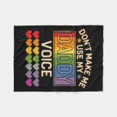 Couverture Polaire Dont Make Me Use Daddy Voice Gay Rainbow Pride  (Devant (Horizontal))