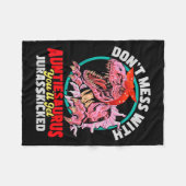 Couverture Polaire Don't Mess With Auntiesaurus - Aunty Auntie Gender (Devant (Horizontal))