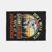 Couverture Polaire Don't Mess With Grannysaurus You'll Get Jurkicked  (Devant (Horizontal))