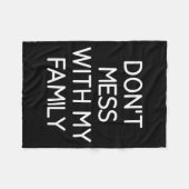 Couverture Polaire Don't Mess With My Family, Funny, Jokes, Sarcastic (Devant (Horizontal))