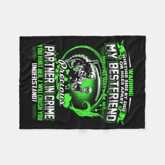 Couverture Polaire Don't Mess With My Friend  (Devant (Horizontal))