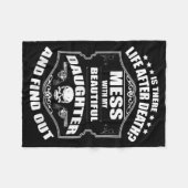 Couverture Polaire Don't Mess With My Pretty Daughter Shirt Father's  (Devant (Horizontal))