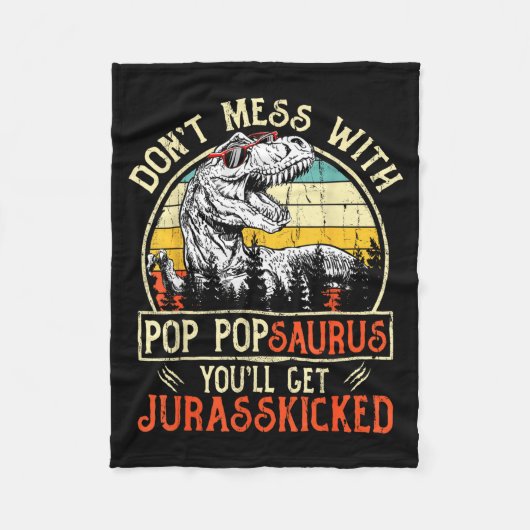 Couverture Polaire Don't Mess With P Psaurus You'll Get Jurkicked (Devant)
