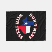 Couverture Polaire Don't Mess With State Outline And Flag Texas (Devant (Horizontal))