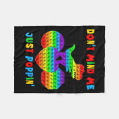 Couverture Polaire Don't Mind Me Just Pn' Funny T-rex Fidget Sensory (Devant (Horizontal))