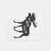 Couverture Polaire Don't Moose With Me Distressed Animal Lover Gift (Devant (Horizontal))