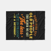 Couverture Polaire Don't Off Old People Funny Saying Gift For Men Wom (Devant (Horizontal))