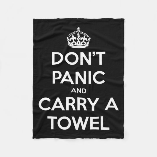Couverture Polaire Dont Panic And Carry A Towel (Devant)