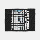 Couverture Polaire Don't Push My Buttons Gamer Gaming Funny Game  (Devant (Horizontal))