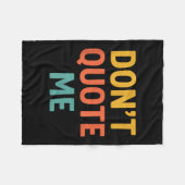 Couverture Polaire Don't Quote Me (Devant (Horizontal))