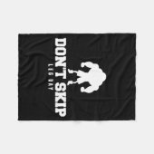 Couverture Polaire Don't Skip Leg Day Funny Fitness Apparel For Weigh (Devant (Horizontal))